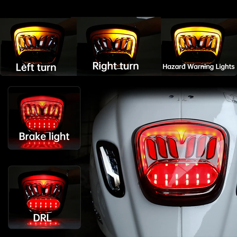 

Motorcycle Turn Signal Assembly and LED Tail Light Assembly For Vespa Sprint 50 125 150