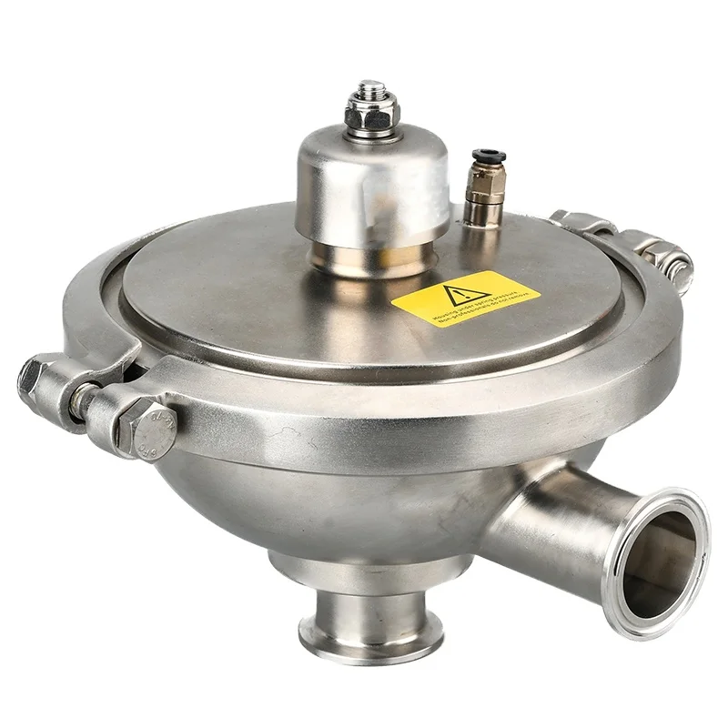 DN50 Food Grade Stainless Steel 304 316L CPMI CPMO Sanitary Tri Clamp Constant Pressure Diaphragm Valve