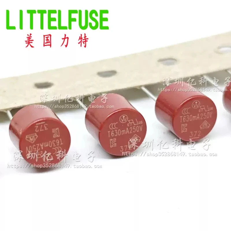 T630mA/250V imported Lite 372 circular fuse tube TR-5 delayed slow break 37206300001