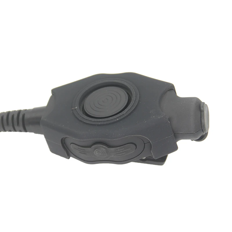 Waterproof Large U94 PTT Button Launch Switch Adapter To 7.1mm Tactical Earphones For Hytera PD780 PD780G PD700G PD980 PD788G