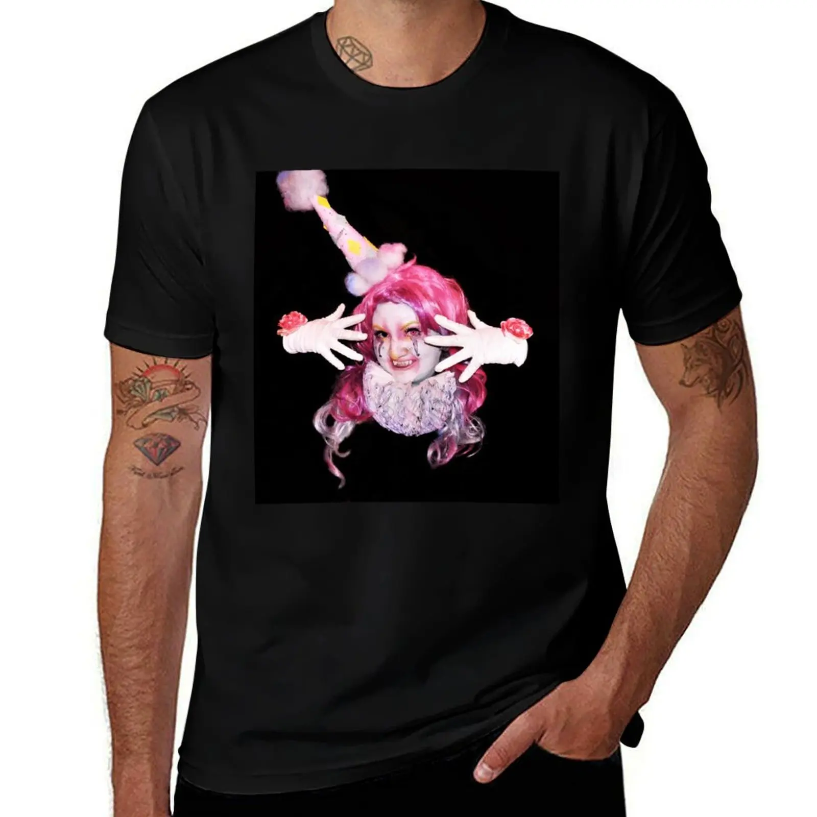 Bitsy the Circus Clown T-Shirt Casual Fashion Short Sleeve Cotton T-Shirt