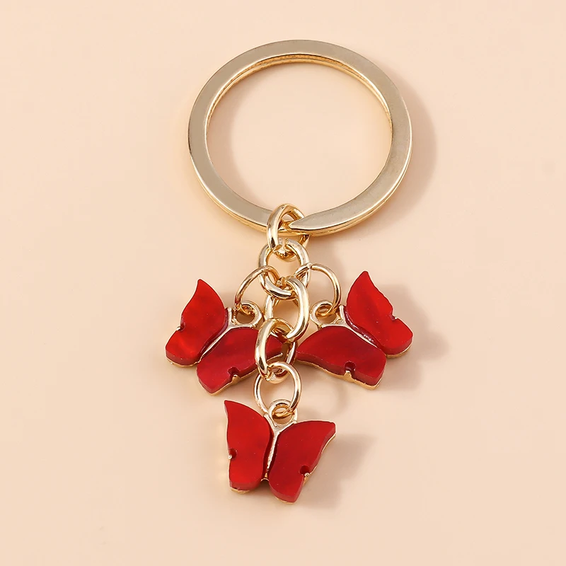 Niedliche bunte Schmetterlings-Schlüsselanhänger, Emaille-Tier-Schlüsselanhänger, Souvenir-Geschenk für Damen und Herren, Handtaschen-Anhänger, Schlüsselanhänger, DIY-Zubehör – Detail 17