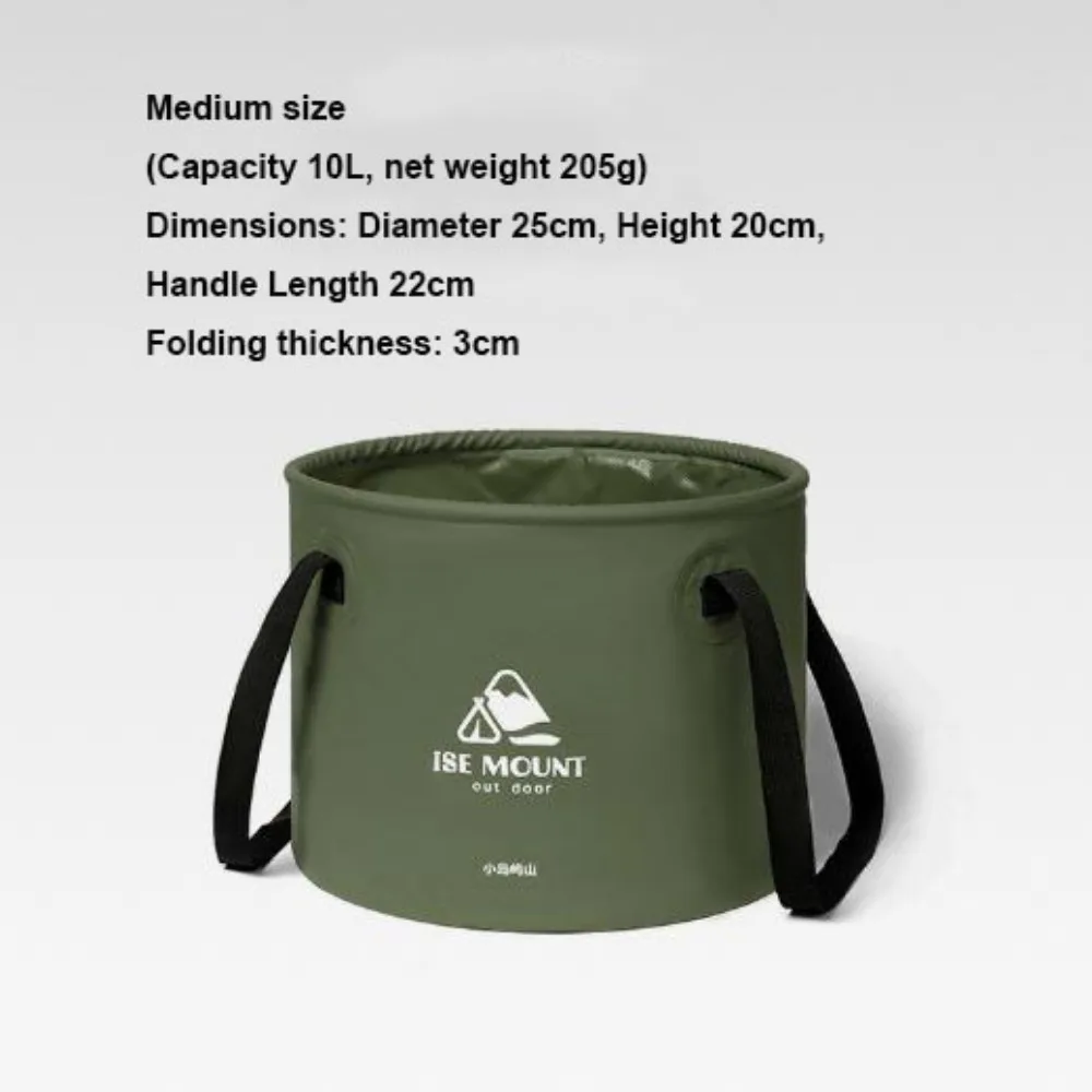

New Round Outdoor Water Bucket Portable Multi-functional Travel Camping Folding Bucket 10/20L Camping Handheld Bucket