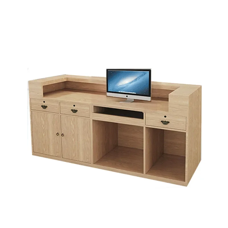 

Nordic Minimalist Modern Cash Register Counter Corner Reception Counter for Clothing Store Small Bar Beauty Salon Desk FYRD