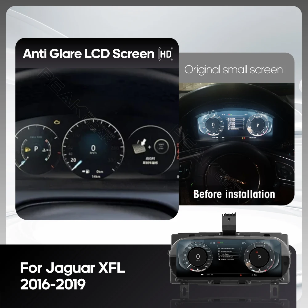 

For Jaguar XFL 2016-2019 Carplay Car LCD Dashboard Panel Virtual Cockpit Digital Cluster Instrument Speedometer Unit Display