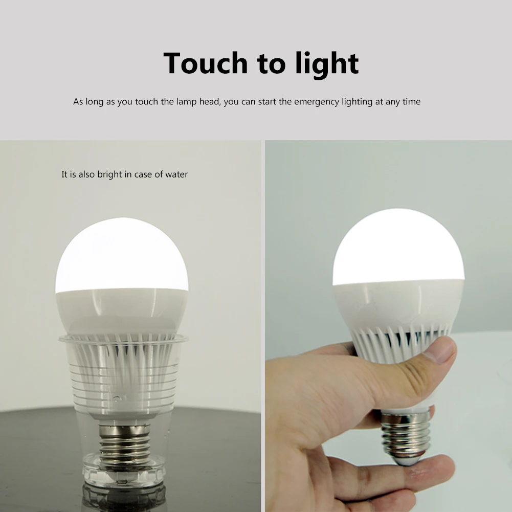 5/7/9/12W Emergency Bulb Light Household E27 LED Tent Lantern Energy Saving Environmentally Light Bulb for Living Room Bathroom