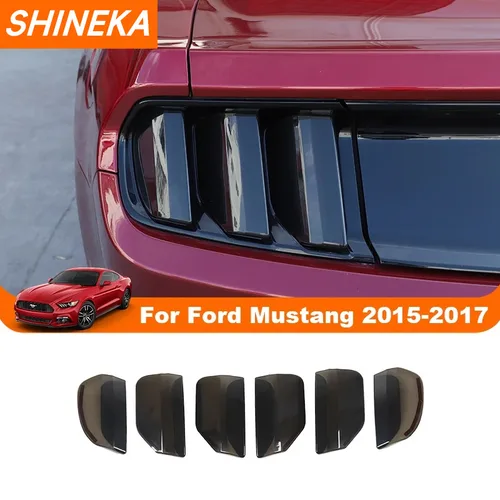 SHINEKA-cubierta de luz trasera de coche ABS para Ford Mustang 2015, 2016, 2017, accesorios de decoración