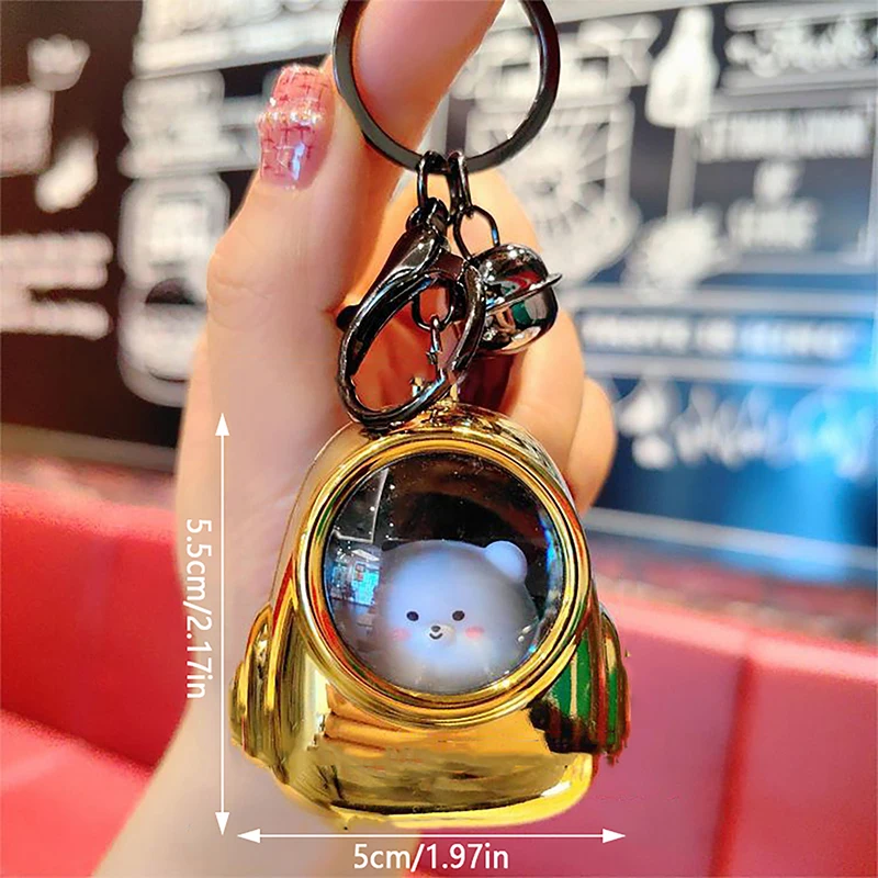 Urso bonito Keychain para sacos, luz pequena da noite, lanterna pendente, celebridade da Web, tocha, kawaii, pendurar