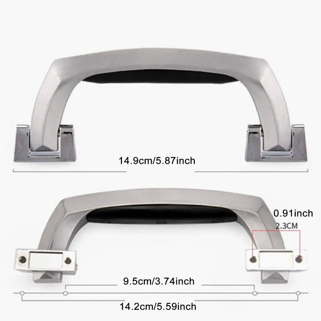 Resin Metal Suitcase Handle Replacement Silver Pull Hand Grip for Hotel Luggage Stand Folding Support Portable Travel Accessory