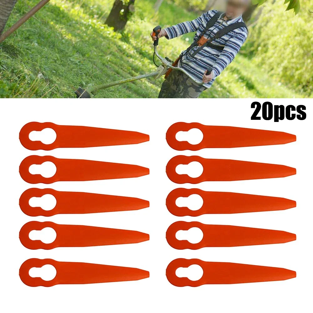 Pack Of 20 Trimmer Blades Plastic Red For Stihl FSA 45 Polycut 2-2 Cordless Trimmer Knifes ST089 Blades Replacement Garden Tools