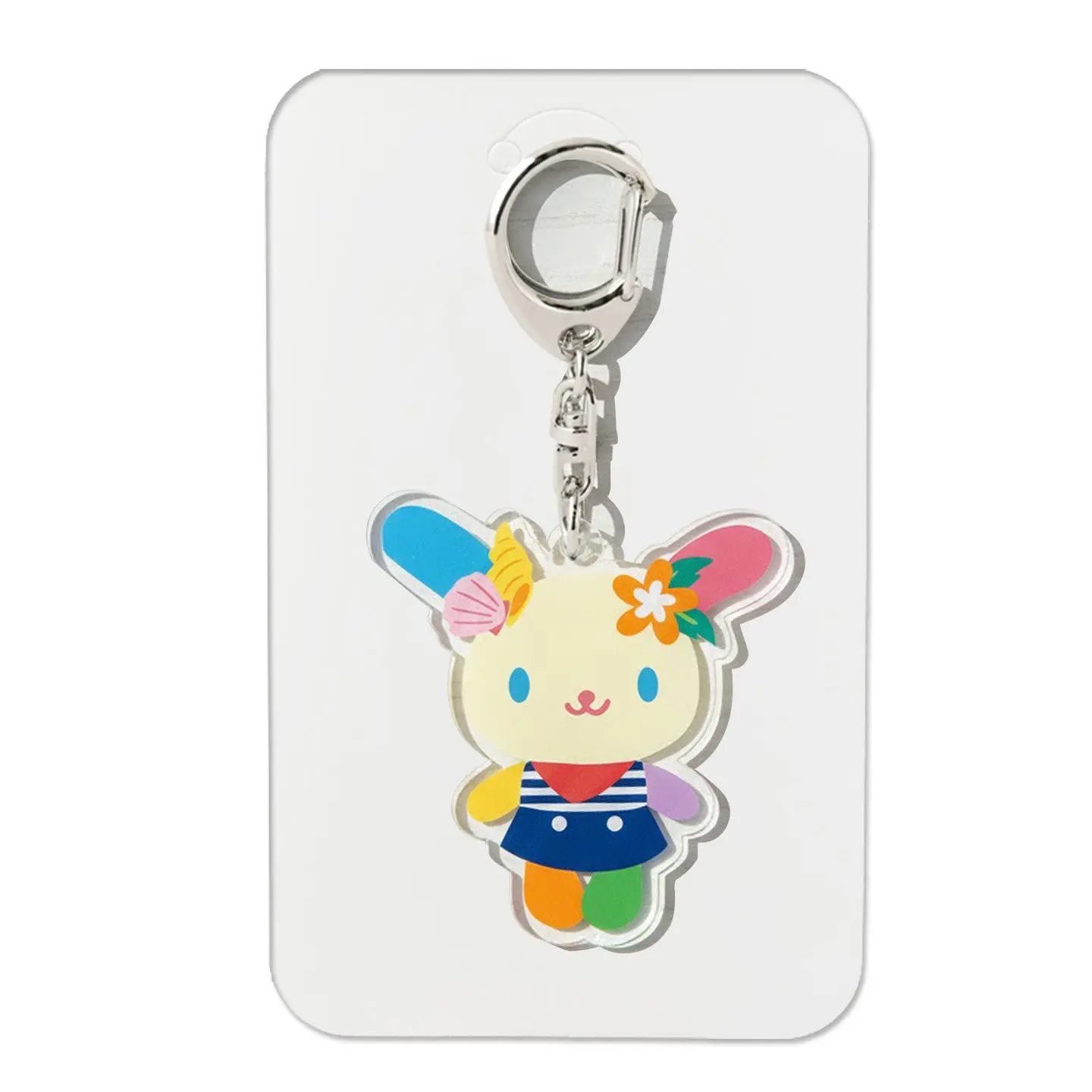 Cute Cinnamoroll Flower Acrylic Keychain Bag Charm Kawaii Sweet Girl Fashion Accessory Ornament Bestie Gift Girls view 4