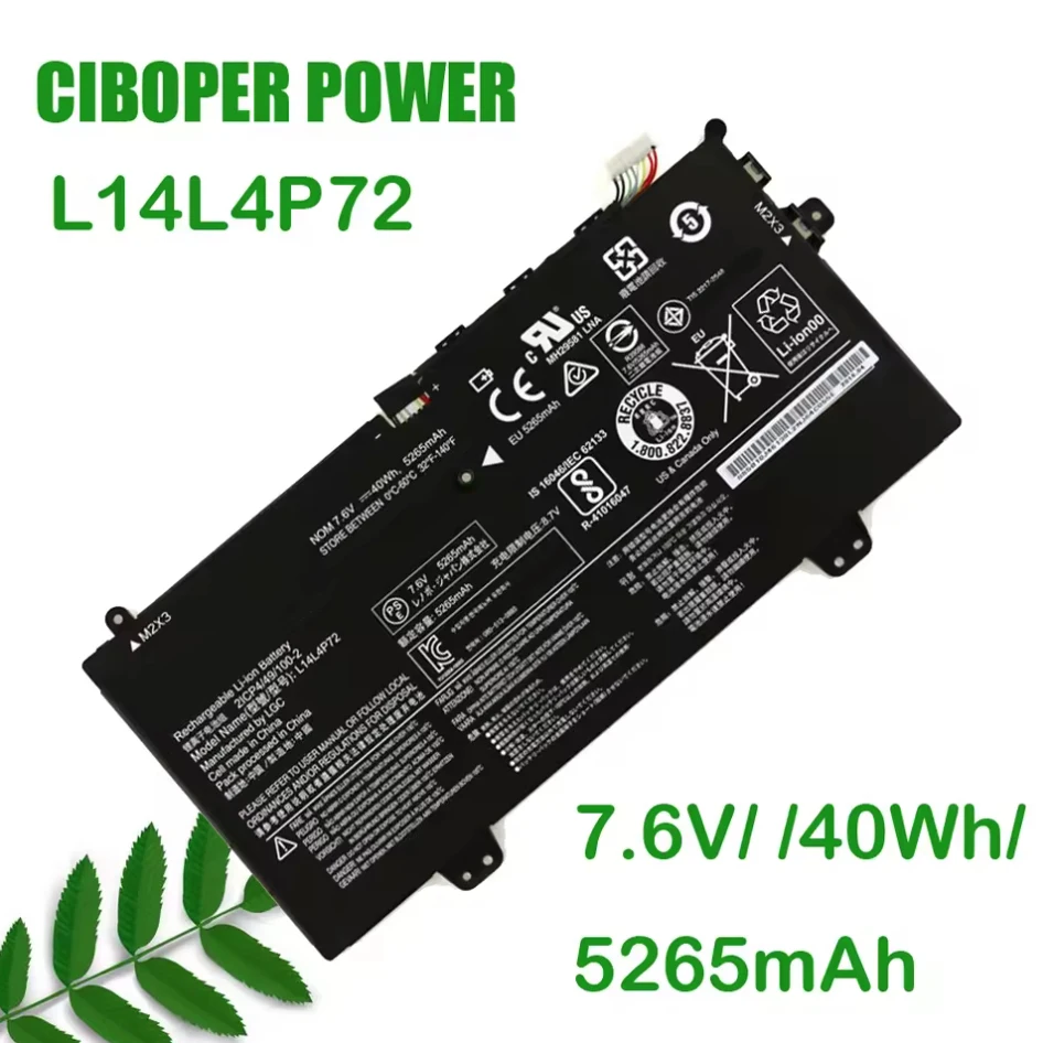 CP Laptop Battery L14M4P71 L14L4P72 L14L4P71 L14M4P73 34Wh For Yoga 3 11 Pro 11-5Y10 Yoga 700-11ISK Series Notebook