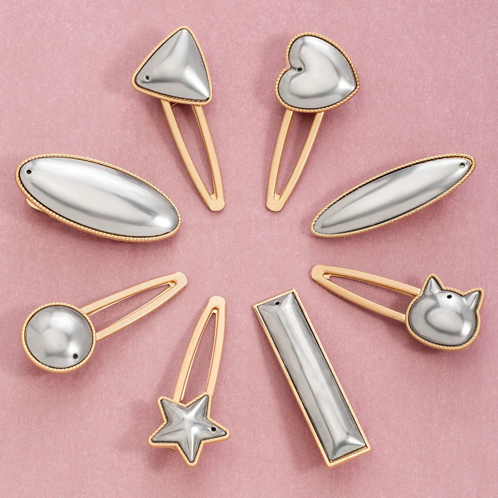 

diy accessories: Retro Song brocade hair clip base, high color retention hair clip mother-of-pearl base accessories
