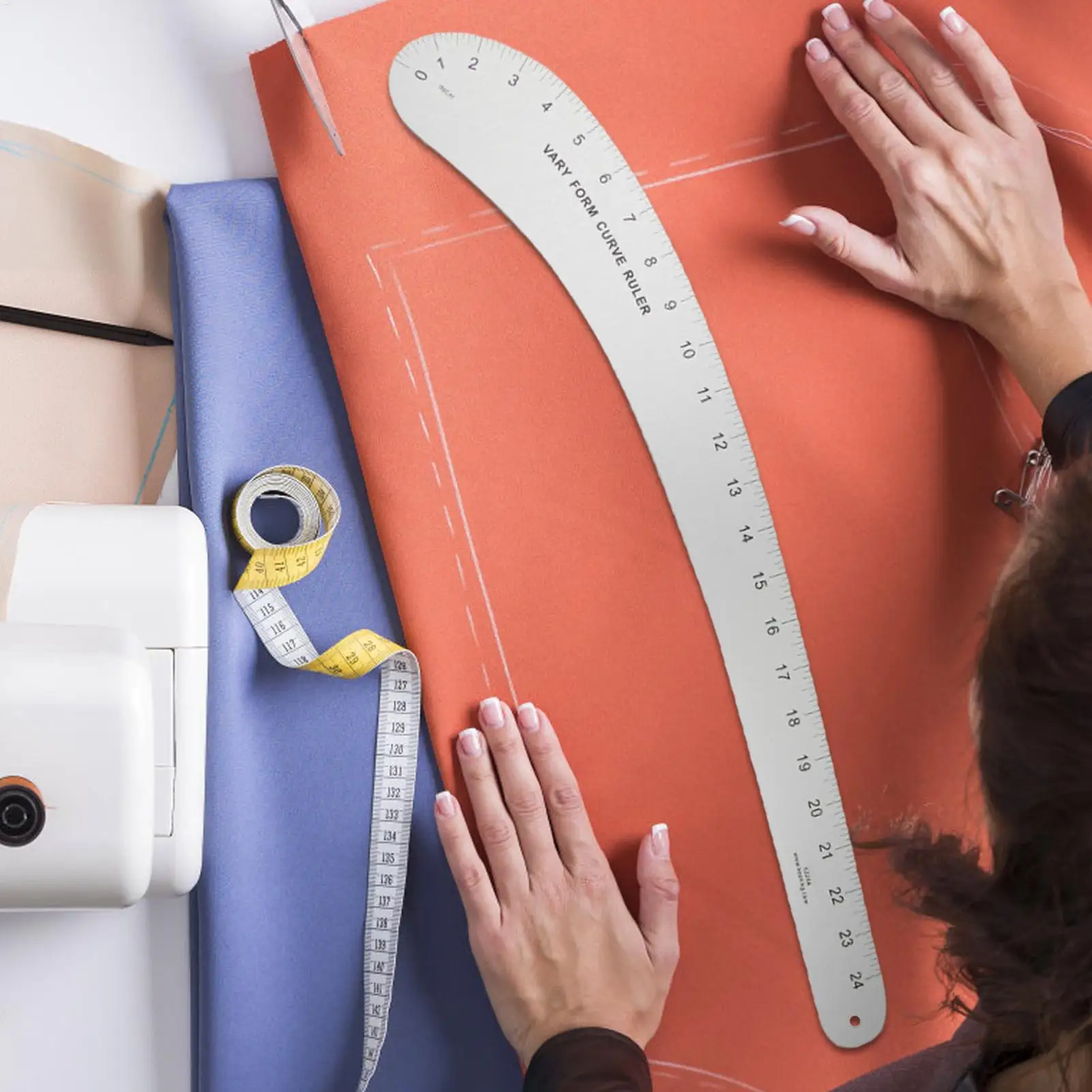 Aluminum alloy French Curve Ruler Accurate Scale Drafting Template for Craft Design Drawing Handcraft Professional Drafting Tool