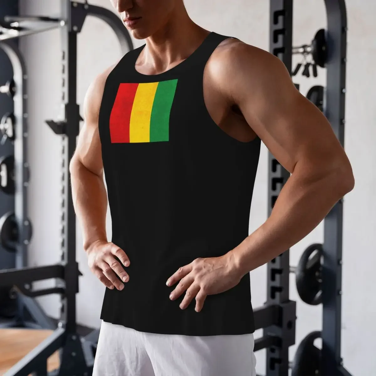Quick Dry Jamaican Reggae Rasta Lion Jamaica Flag Gym Tank Muscle Sleeveless Shirt Bodybuilding Breathable Vest