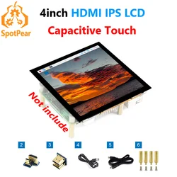 Raspberry Pi 4 inch HDMI LCD 4inch capacitive touch screen display Module 720×720 compatible with HDMI