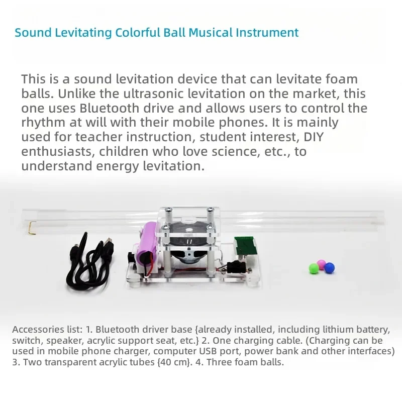 Acoustic Levitation Experimental Kit Visible Sound Vibration Display Instrument Physics Teaching Demonstration Accessory