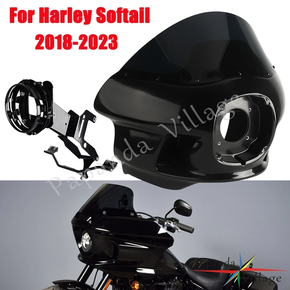 

Motorcycle Fairing Outer Windshiled Cowl Cover For Harley Softail Breakout FXBR FXBRS Street Bob Fat Boy Low Rider Slim 2018-23