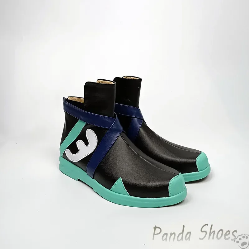 Valorant Jett Scarpe Cosplay Gioco Anime Cos Stivali neri Jett Costume Cosplay Scarpe Prop per la festa di Halloween Con