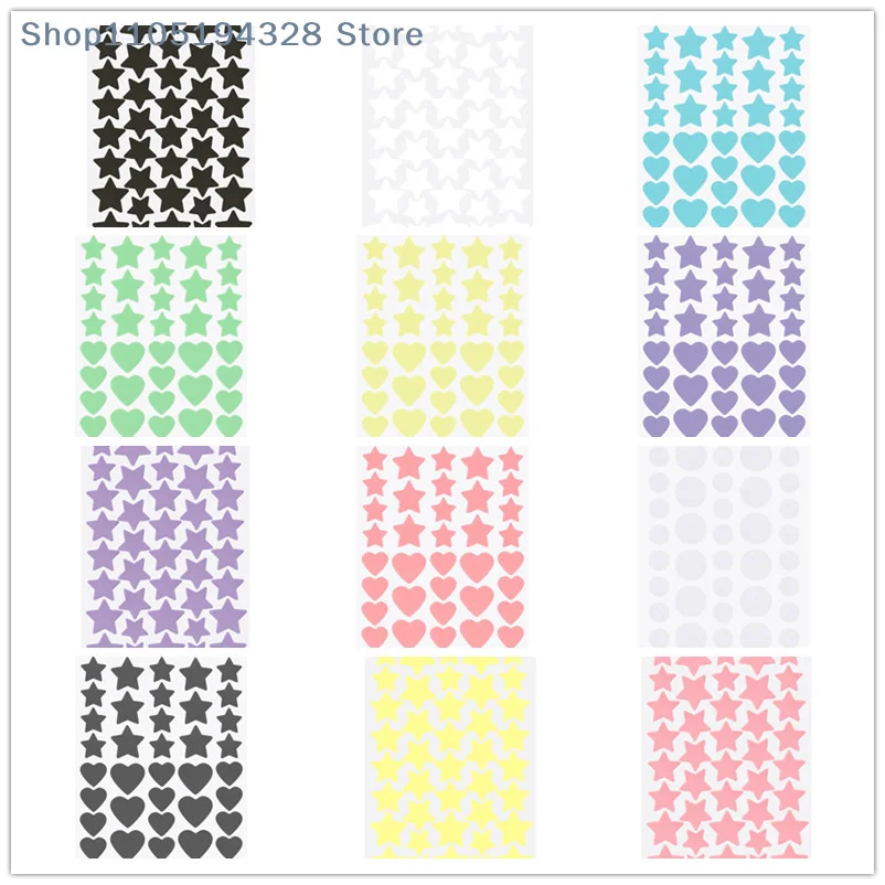 

[HB] 72/80 шт., красочная милая звезда в форме сердца, наклейка для лечения прыщей, невидимое покрытие от прыщей, пластырь для ухода за кожей
