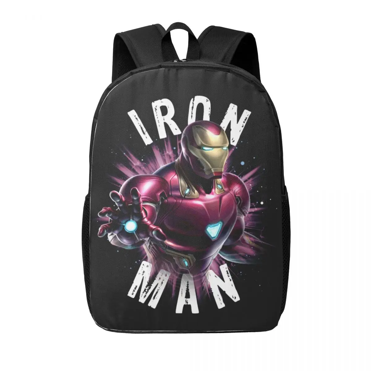 Custom Iron Man Burst Travel Backpack Women Men School Laptop Bookbag College Student Daypack Bags