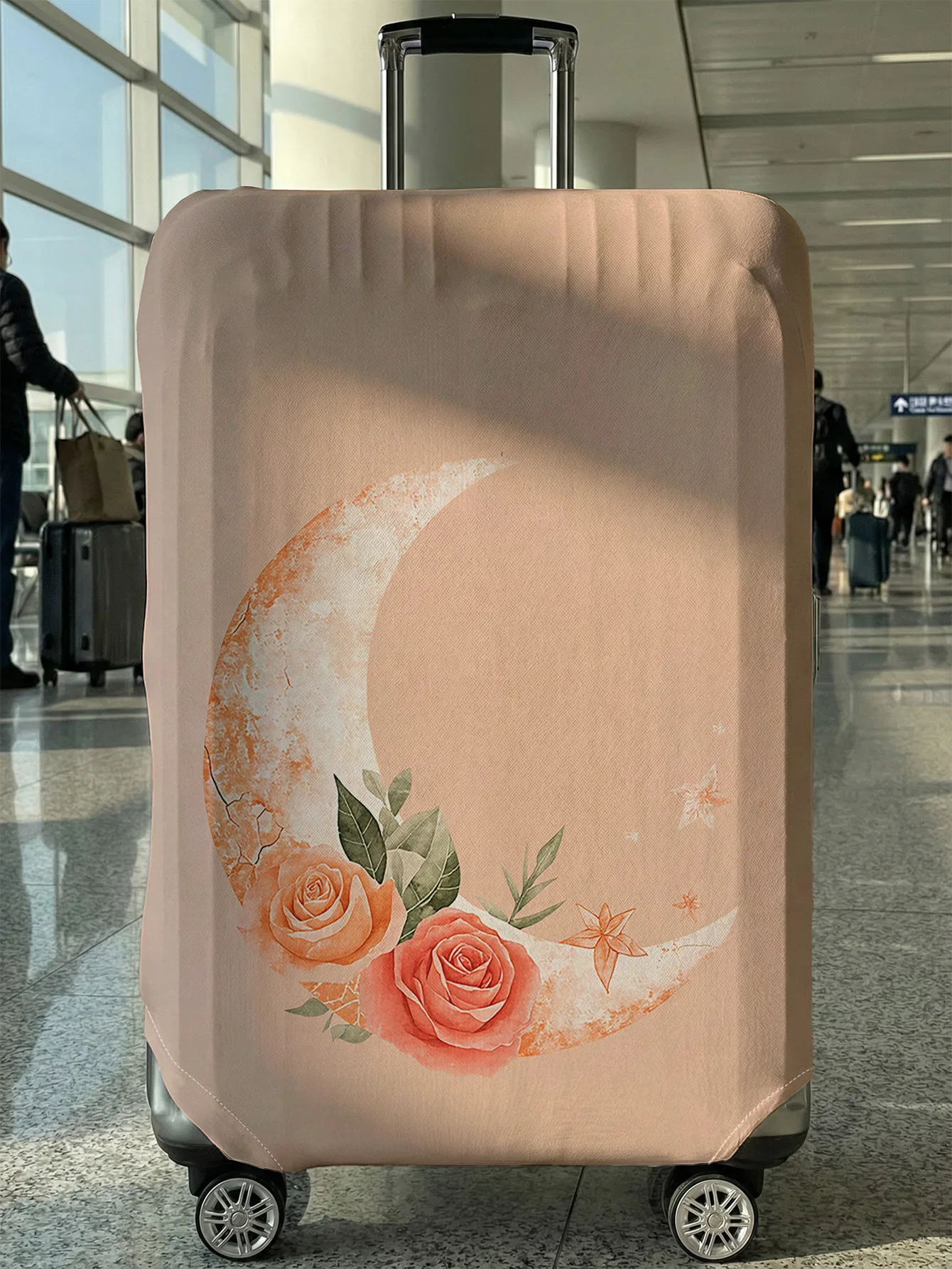 

Чехол для багажа с принтом Moon Star Rose, подходит для чемоданов 18-32 дюймов, чехол для ручки чемодана, дорожные аксессуары