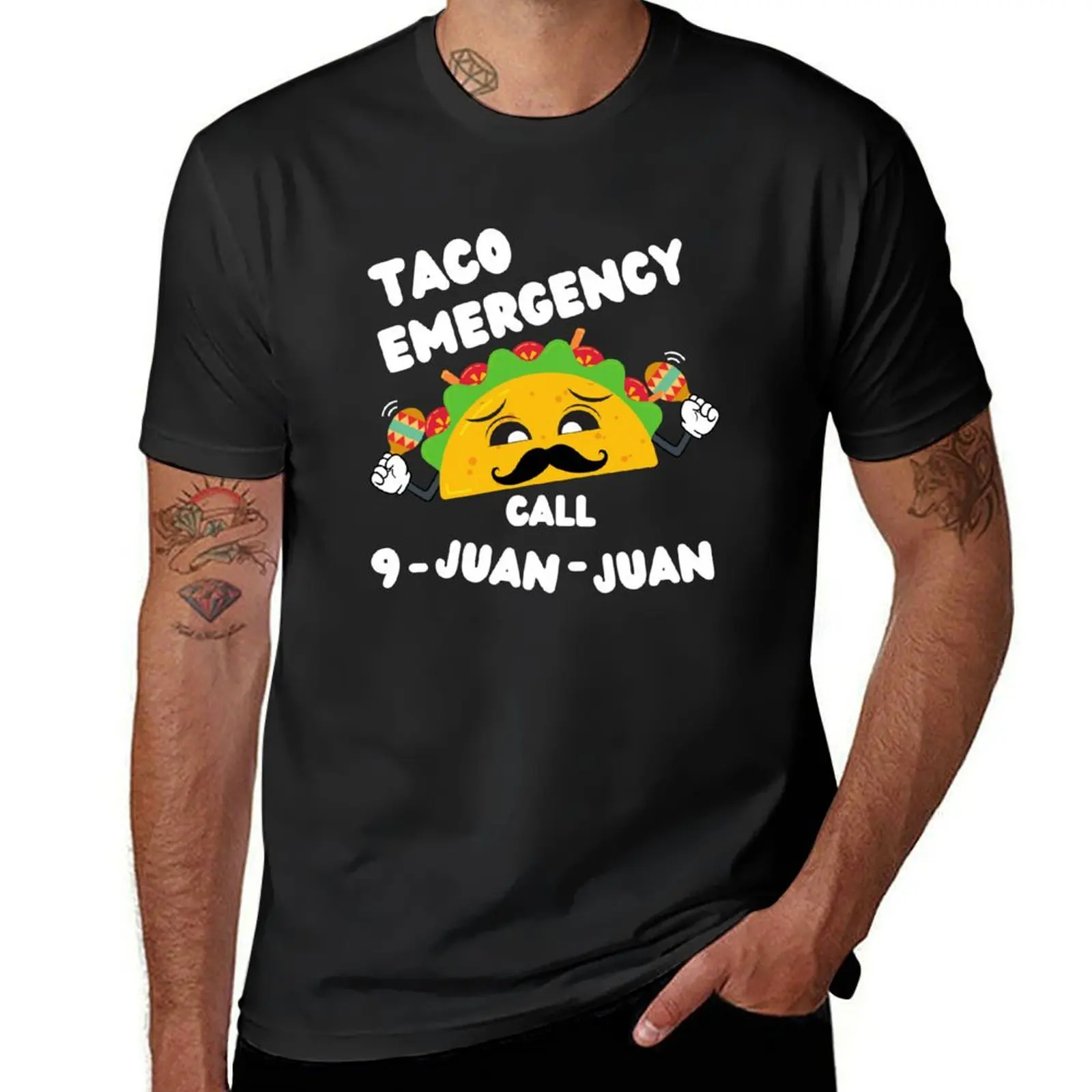 Taco Emergency Call 9 Juan Juan T-Shirt Blouse summer tops oversized customs mens champion t shirts