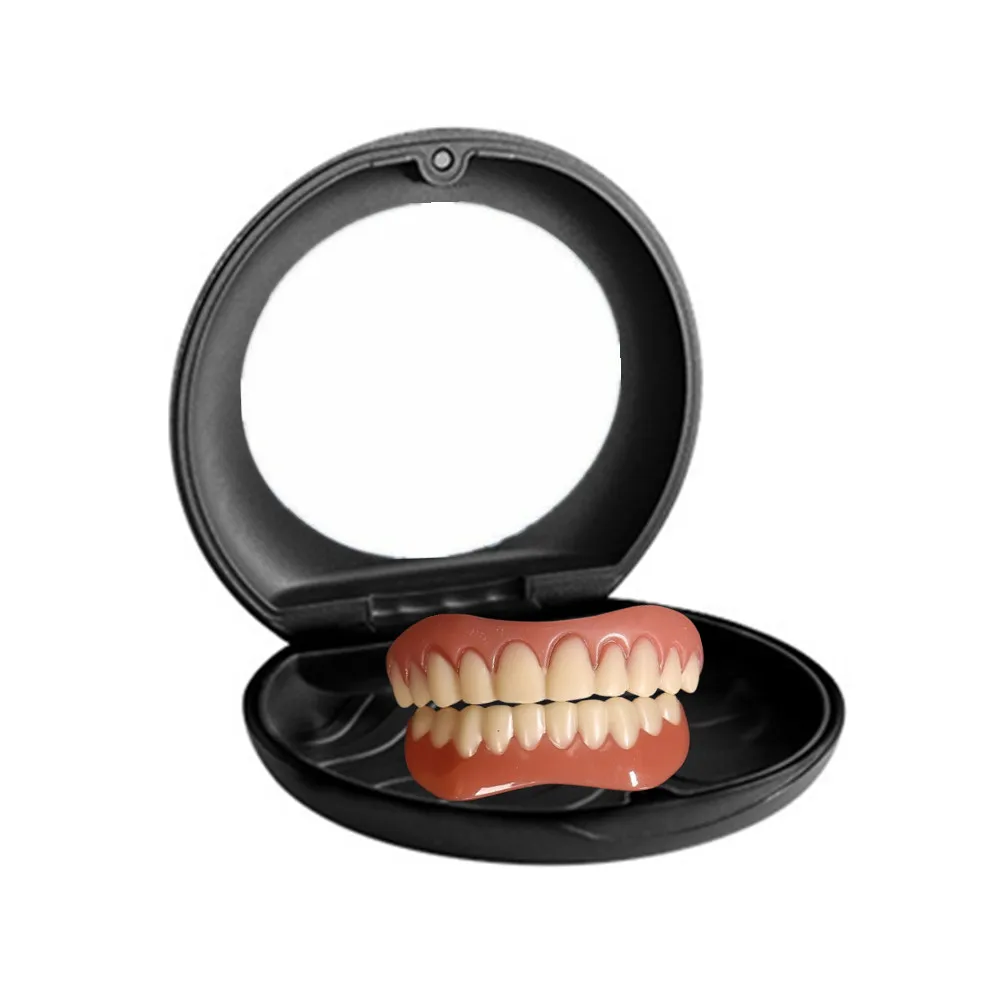 Dental Oral Hygiene Cosmetic Fake Teeth Tooth Care Upper Lower Jaw  Cover Perfect Smile Veneers Denture Braces with Magnetic Box