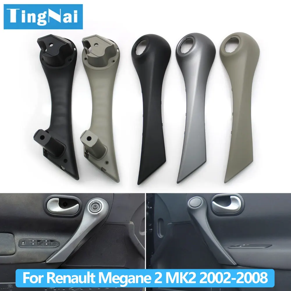 LHD RHD Car Interior Front Left Right Inner Door Handle Or Handle Cover Control Switch Panel For Renault Megane 2 MK2 2002-2008