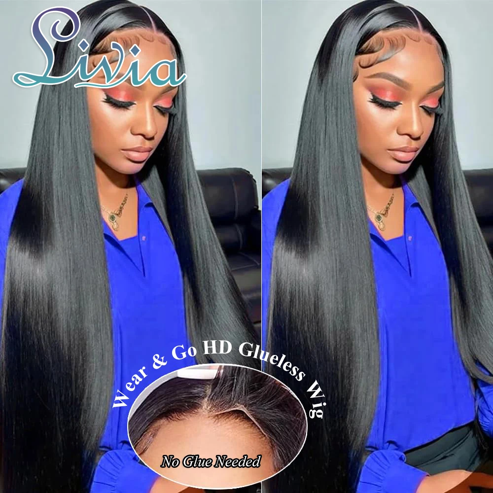 

Wear And Go Straight Glueless Wigs Human Hair Pre Plucked HD Lace Front Human Hair Wig 13x4 Deep Curly Wigs Ready To Wear Wig