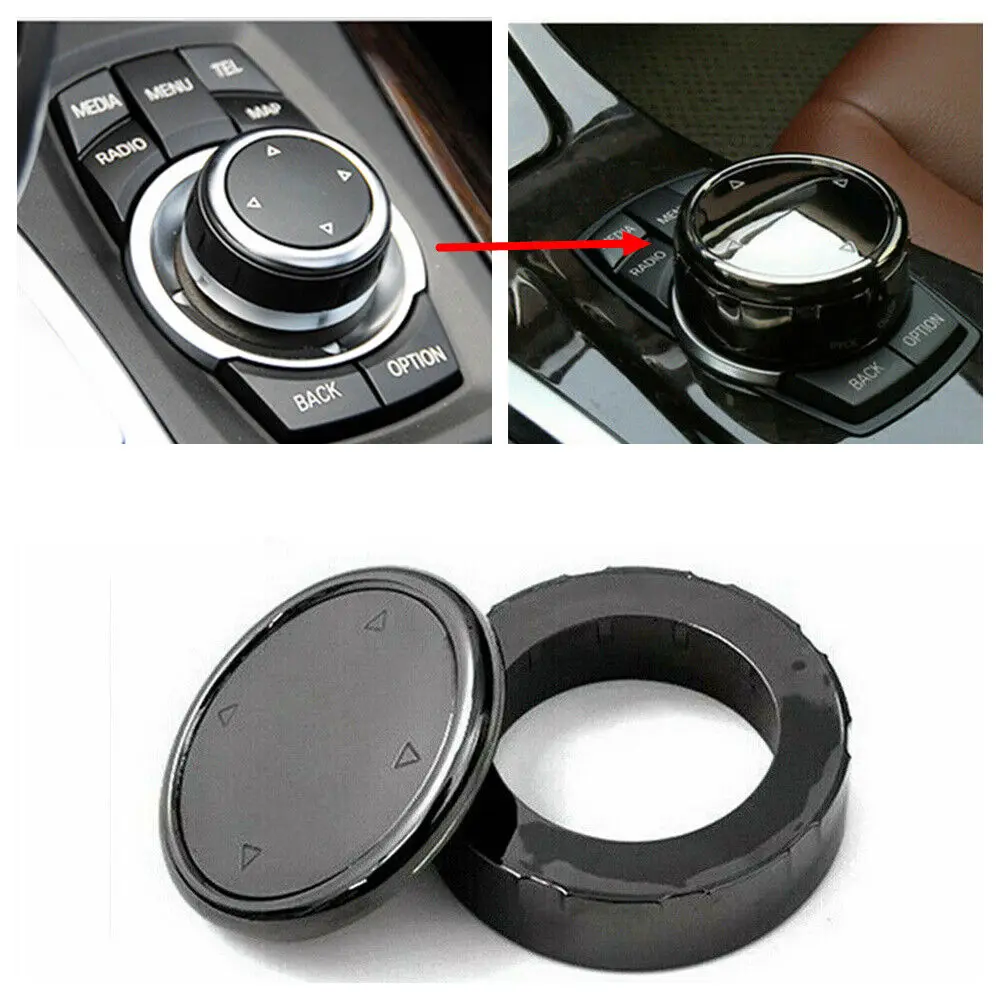 

WXZOS 7 Button ABS Ceramic IDrive Multi-Media Knob Cover Trim for BMW 2010-2014 X1 E84