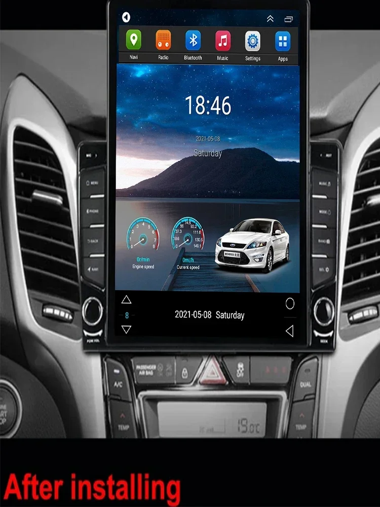 تسلا نوع أندرويد 14 وحدة ستيريو السيارة الوسائط المتعددة لشركة هيونداي I30 إلنترا GT 2012 - 2017 راديو مشغل فيديو لتحديد المواقع اللاسلكية Carplay #6