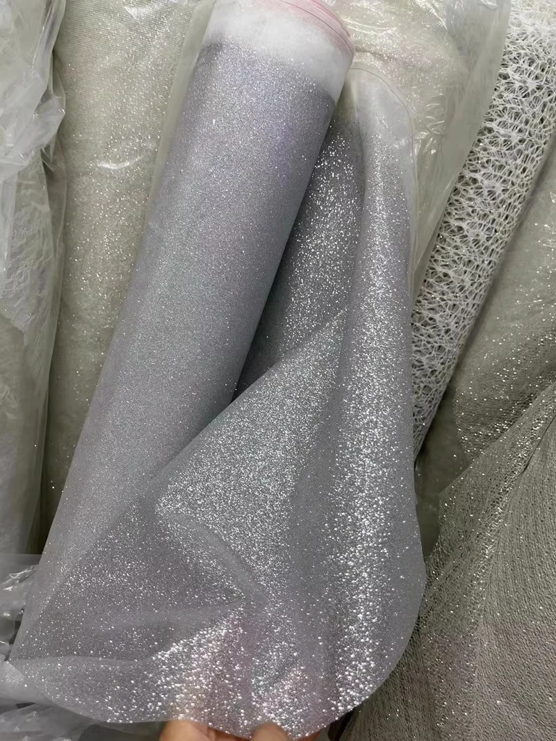 Шифрование цвета шампанского, тонкая блестящая пудра, твердая сетчатая ткань, шитье свадебного платья, вечернее платье, аккуратное украшение для фона «сделай сам»