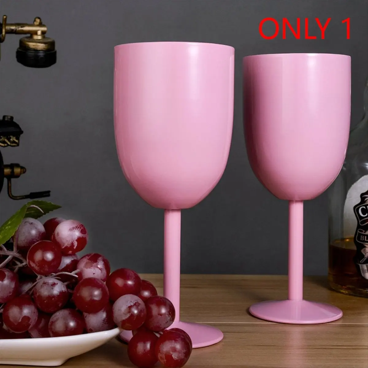 FOR HOME 1PCS Insulated Pink Wine Glasses Double Wall Food Grade Stainless Steel Travel Wine Cup with Leak Proof Lid for Adult