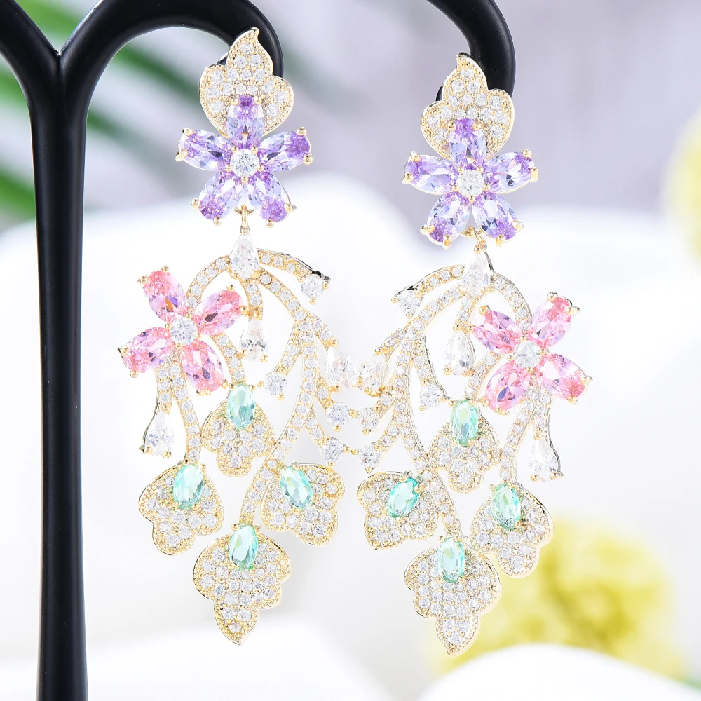 

Missvikki Luxury Gorgeous Earrings For Women Wedding Party Shiny Crystal Earrings Fashion Jewelry High Quality Accessories