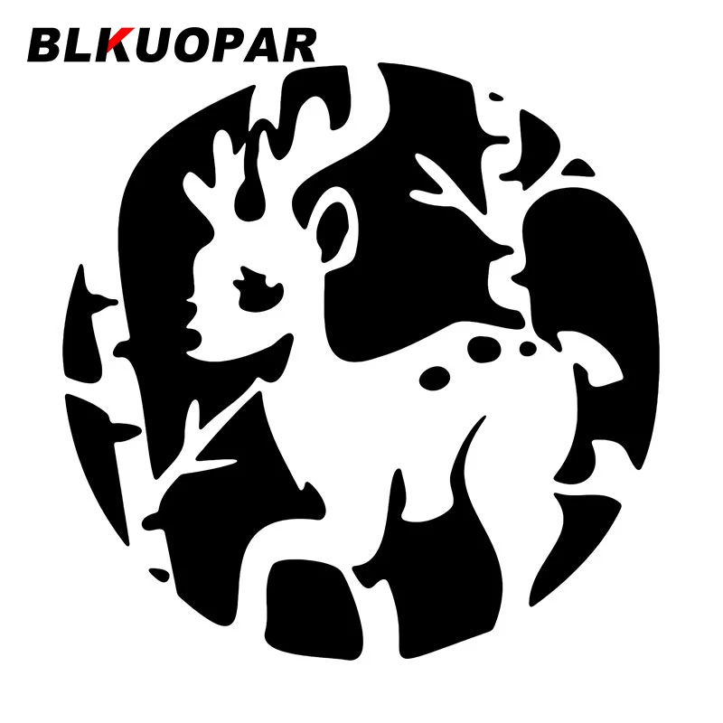 BLKUOPAR Reindeer In Birch Forest with Trees Clipart Car Stickers Sunscreen Waterproof Decal Funny Laptop Caravan Car Lable