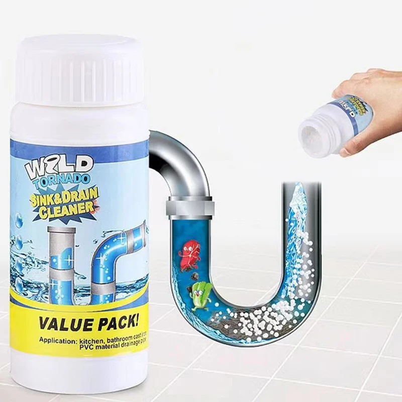 Powerful Dredge Clog Remover Drain Pipe Basin Cleaner Toilet Kitchen Pipe Deodorization Dredging Agent Sink Pipe Dredge Powder. view 2