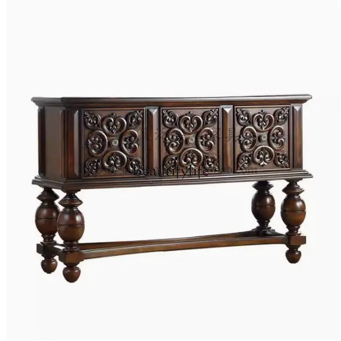 

American rural solid wood entrance table simple modern entrance hall partition decorative cabinet