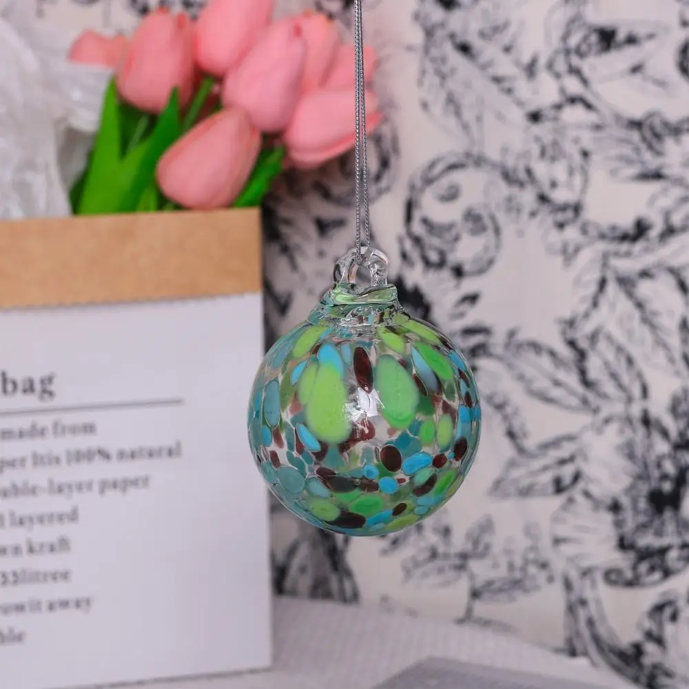 New Glass Christmas Ball Ornaments Hand Blown Hanging Witches Balls Colorful Tree Decoration Friendship Balls for Home Indoor