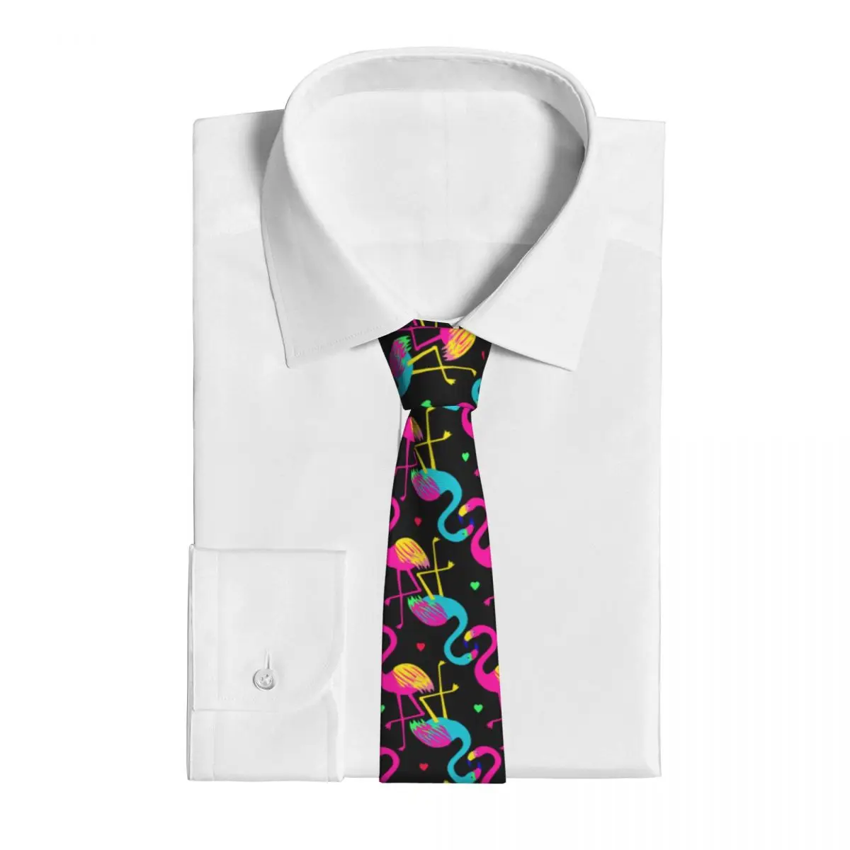 Sinh Động Nhiệt Đới Ngoại Lai Hawaii Hạc Vát Nam Skinny Polyester 8 Cm Cổ Hẹp Quan Hệ Cho Nam Phụ Kiện Cravat Tặng