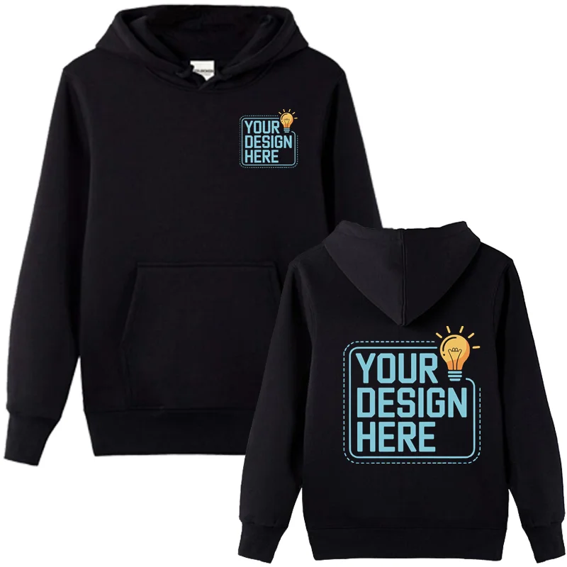 Winter Men Women Fleece Warm Sweatshirt Custom Logo Hoodies Personality Design Casual Hoodie Printing Clothes