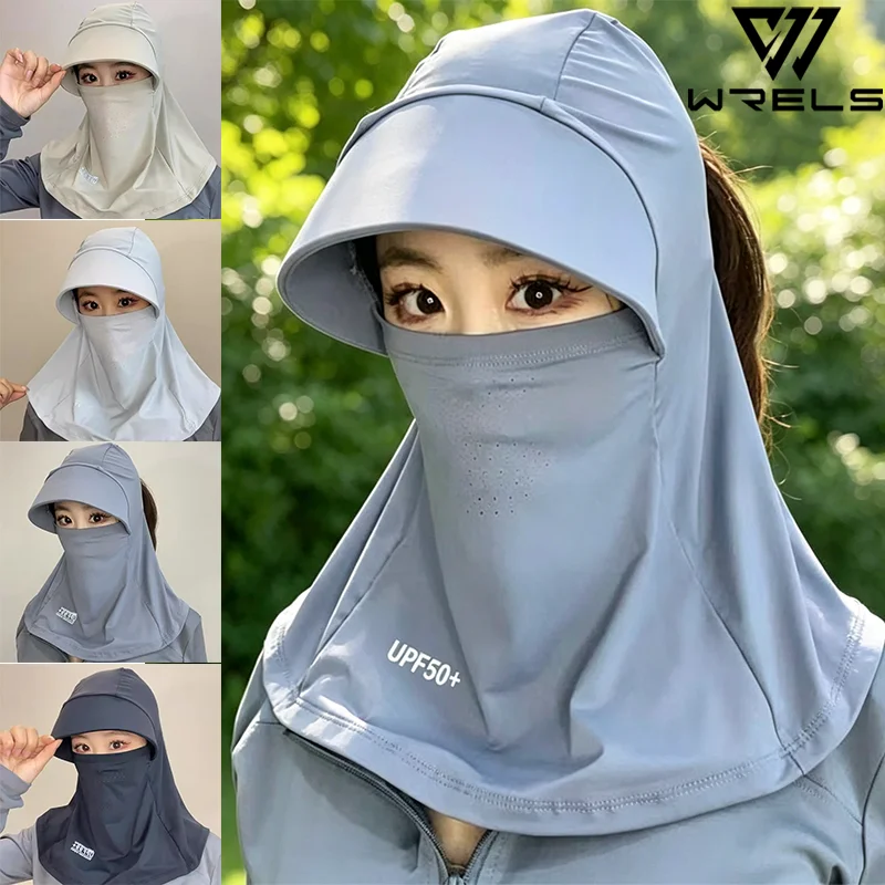 Outdoor Balaclava Sun Hats Full Face Sunshade UV Protection Hiking Mountaineering Mask Summer Adjustable Breathable Cycling Hats