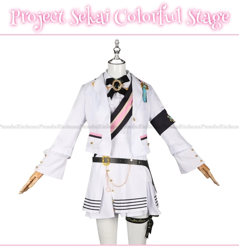 Spiel projekt Sekai bunte Bühne Cosplay Kostüm Perücke Uniform Cosplay Bühne Kostüm Frauen Performance Kleid Halloween