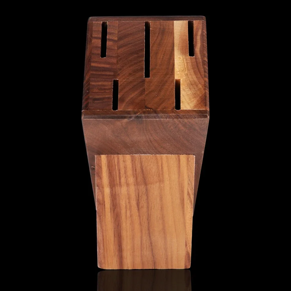Slot Universal Knife Block Solid Wood Knife Block Countertop Block Knife Holder and Organizer for Easy Kitchen Knife Storage