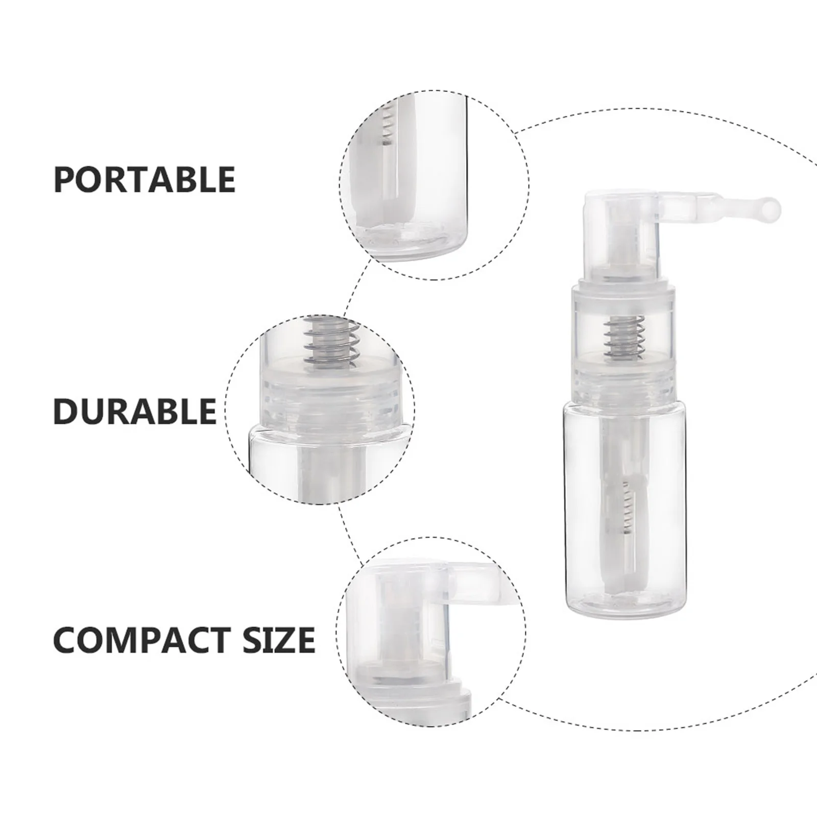 2 個スプレーボトルクリア詰め替え可能ポータブル空のパウダー口腔ミストスプレーボトル旅行液体保存容器