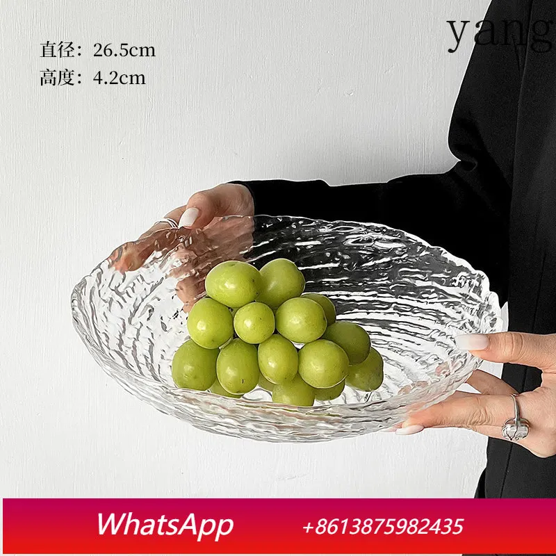 

cx high-end irregular ice pattern glass bowl fruit bowl home living room coffee table sugar water dessert bowl