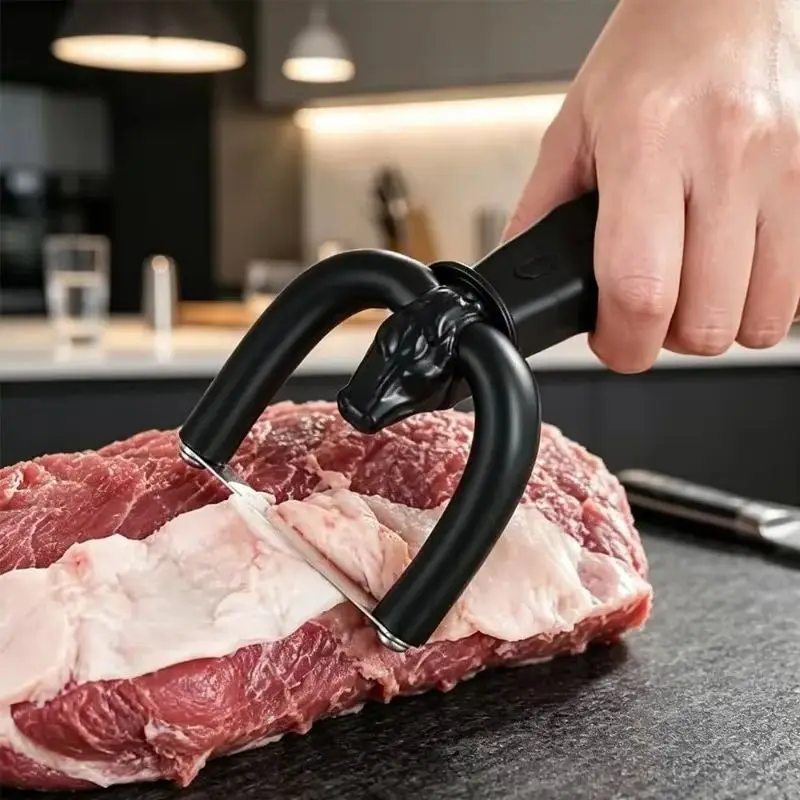 New Bull Head Shape Fat Trimmer - Handheld Meat Cutter for Cutting Beef and Pork.Meat Cutter Quick Tools Kitchen Tools