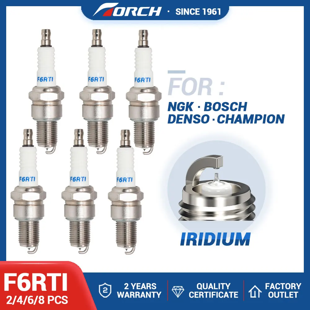 2-8PCS Candles Replace for TOYOTA 90098-70032 90098-70033 MAZDA 1UN1-18-110 0370-18-110 MZ602071 Iridium Spark Plugs TORCH F6RTI