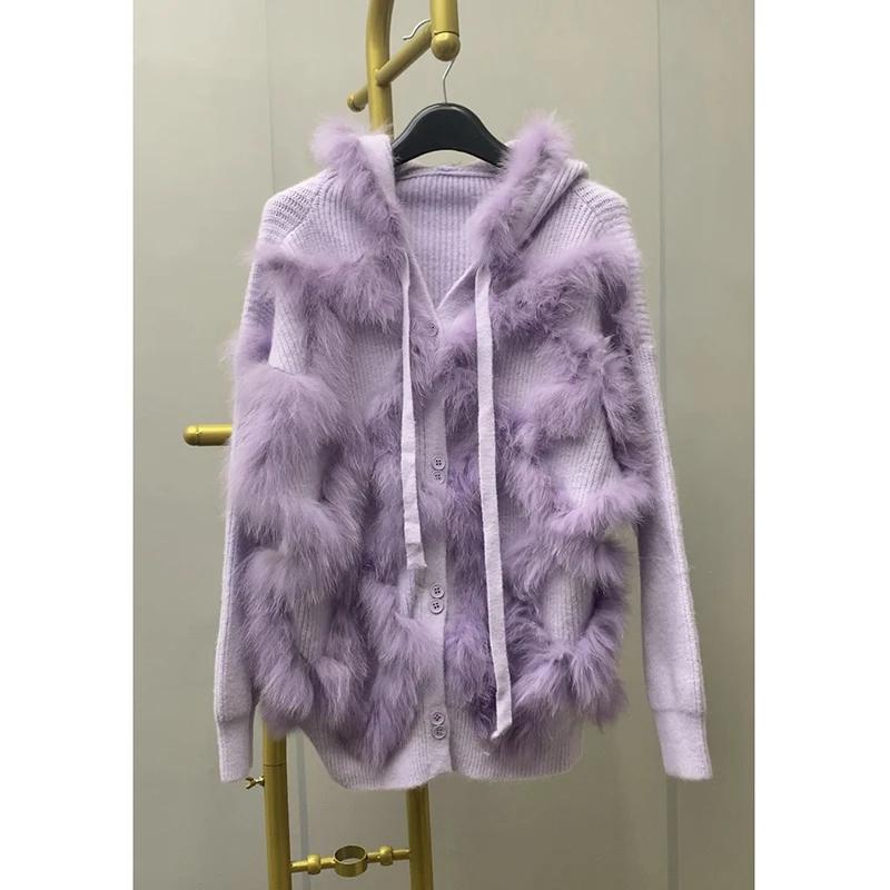 2024 New Real fur,New  famous design Long sleeeve natural fox fur coats and jacktes