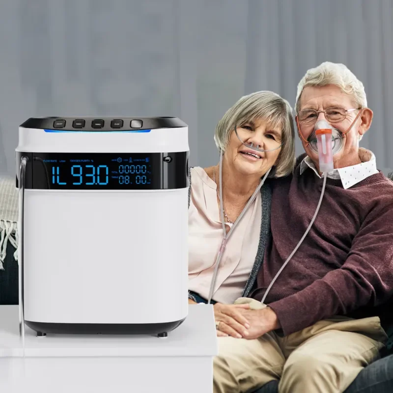 Máquina Portátil de Oxígeno Medicinal Eléctrica para Viajes, para Personas en Viaje y para Hospital